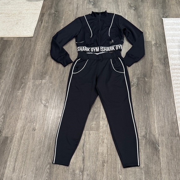 Gymshark Pants - Gymshark Black Track Set Jacket + Pants